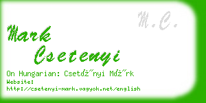 mark csetenyi business card